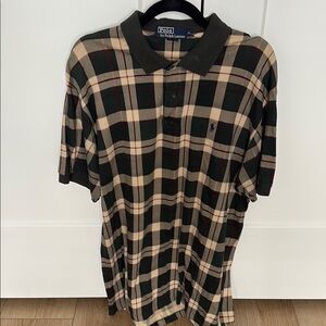 Polo by Ralph Lauren Men's Plaid Shirt - Black and Tan